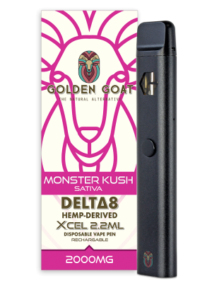 Golden Goat Delta-8 THC Vape Device 2000mg - Monster Kush