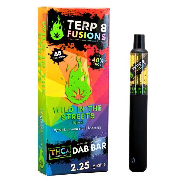 04485e37-07cd-4b90-94a4-7f4597558435 Terp 8 THCA + D8 Live Resin Disposable Dab Bar - Wild in the Streets - 2.25g