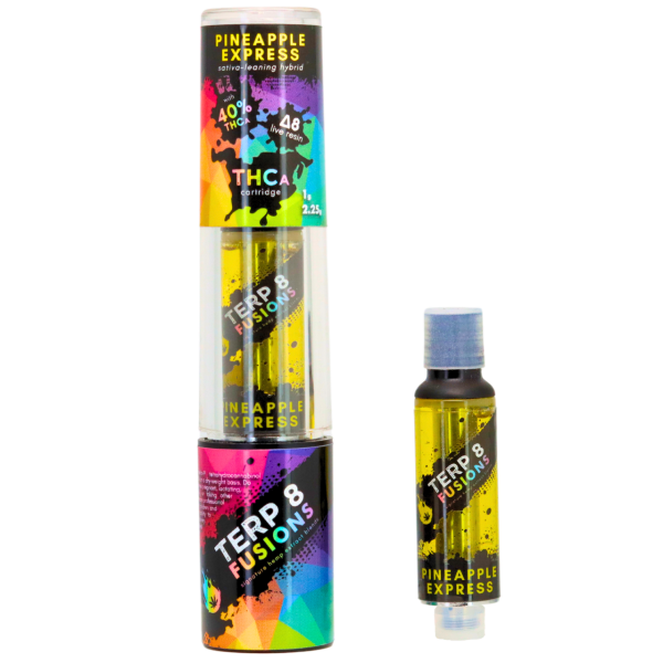 13d6d853-e600-4500-86f1-090189d9986e Terp 8 THCA + D8 Live Resin Cartridge - Pineapple Express - 2.25g
