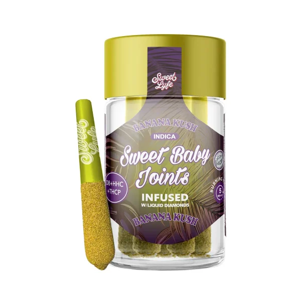 146d82d4-b282-4845-8462-70bfc765a62c Sweet Lyfe Sweet Baby Joints D8+HHC+THCP - Banana Kush - Indica