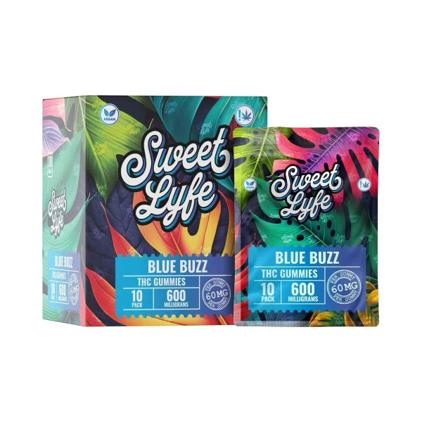 Sweet Lyfe Vegan Gummies 600MG THC Blend - Blue Buzz