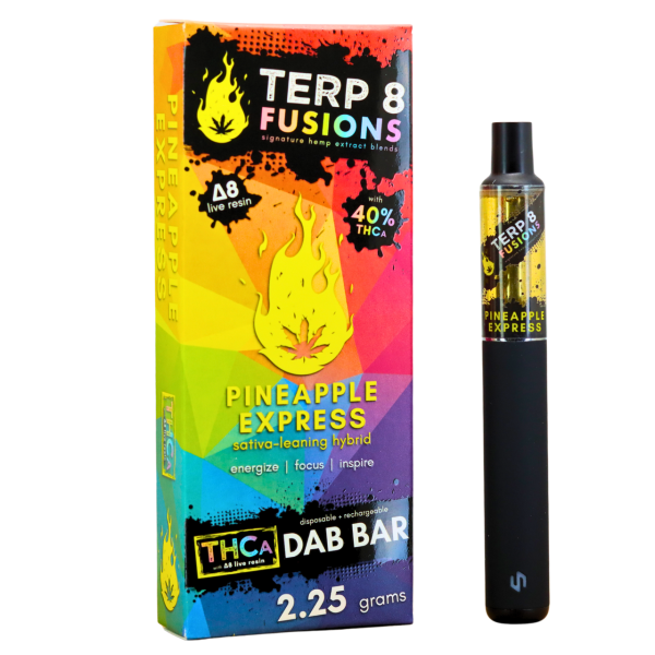 291bf83c-17d1-4b85-a241-9b43ad9662c5 Terp 8 THCA + D8 Live Resin Disposable Dab Bar - Pineapple Express - 2.25g