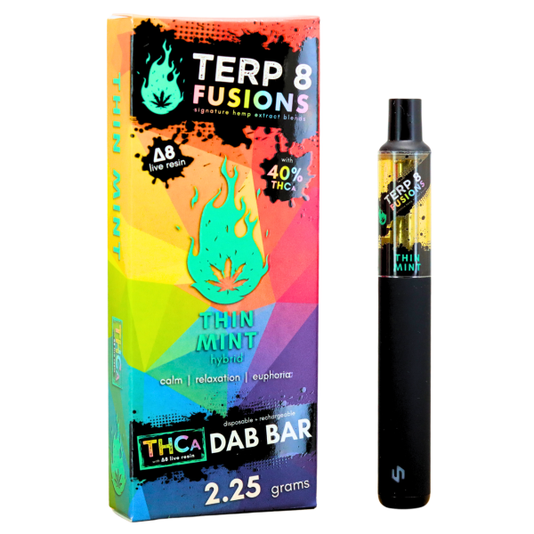 29e41e63-1083-480a-a36d-ce65551b3354 Terp 8 THCA + D8 Live Resin Disposable Dab Bar - Thin Mint - 2.25g
