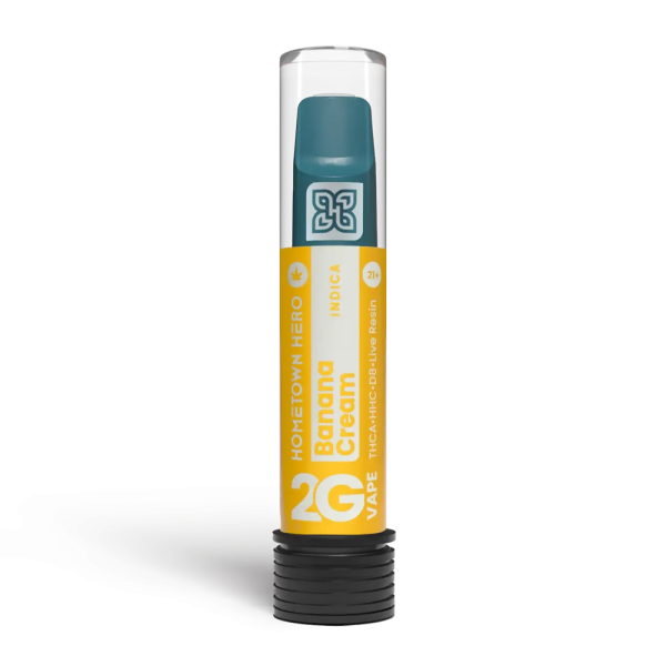 2g-banana-cream Hometown Hero THCA Live Resin Disposable - Banana Cream - 2g