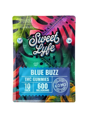 Sweet Lyfe Vegan Gummies 600MG THC Blend - Blue Buzz