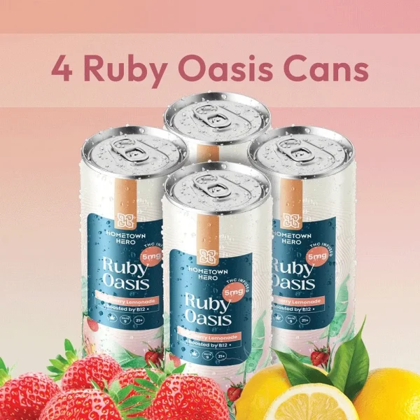 Hometown Hero 5mg THC Lemonade - Ruby Oasis