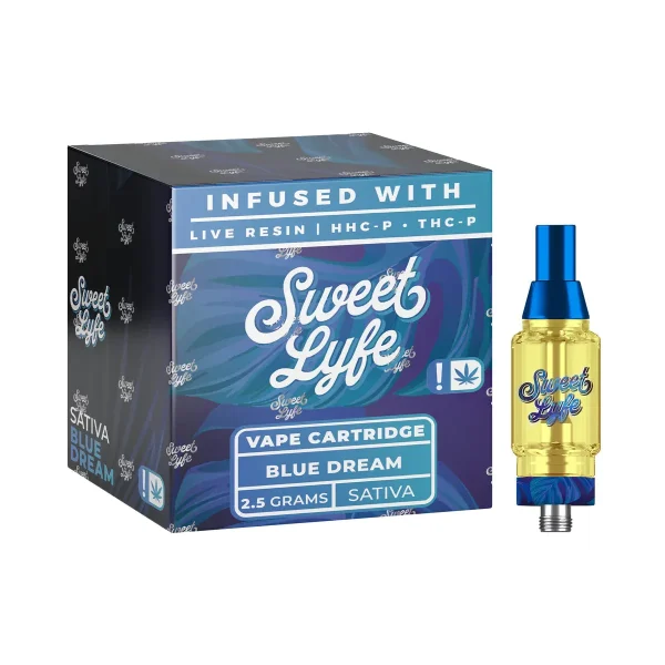 4101d7f5-db00-418f-985a-3df233035ba3 Sweet Lyfe 2.5ml Vape Cartridges Infused with Live Resin HHC-P+THC-P - Blue Dream - Sativa
