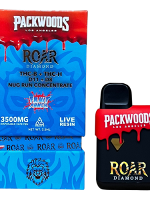 Roar x Packwoods Nug Run Concentrate 3500MG LIVE RESIN THC-B + THC-H, D11 + D8 - Fruit Punch