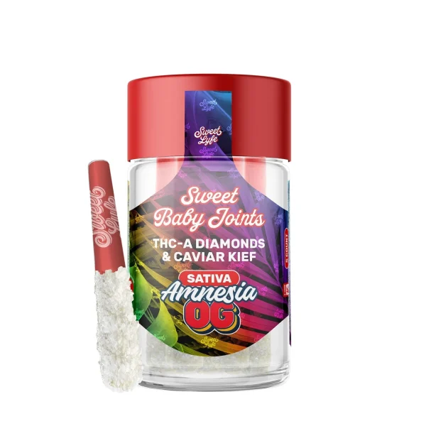 5262126e-4356-400d-bc25-22d86559fae1 Sweet Lyfe Sweet Baby Joints THC-A Diamonds & Caviar Kief - Amnesia OG - Sativa
