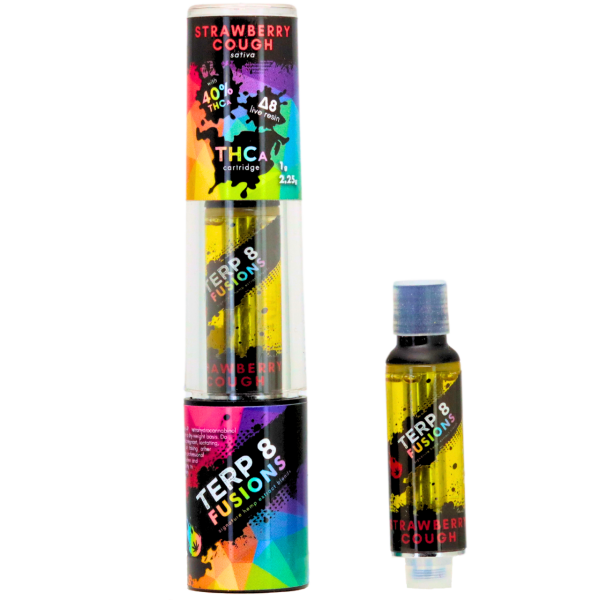 6b61029a-5365-499a-8fc6-cd61a88aa199 Terp 8 THCA + D8 Live Resin Cartridge - Strawberry Cough - 2.25g