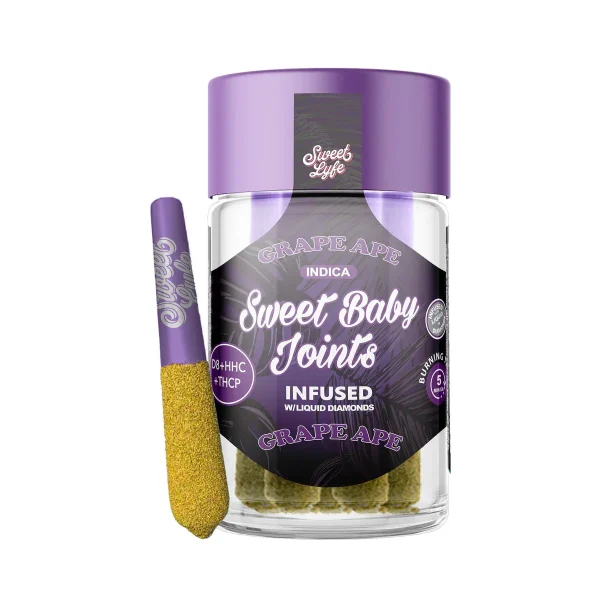 6cca10d3-e352-46f4-85e4-65b52c6bcbf2 Sweet Lyfe Sweet Baby Joints D8+HHC+THCP - Grape Ape - Indica