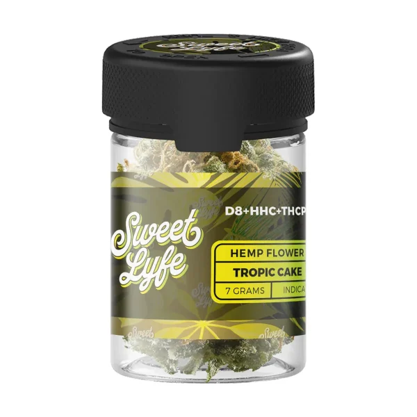70d7ac41-96d5-4085-bc37-94c316edb769 Sweet Lyfe Hemp Flower D8+HHC+THCP - 7g - Tropic Cake - Indica