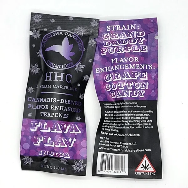 Carolina Cannabis Creations HHC Vape Cartridge 1g - Flava Flav - Indica