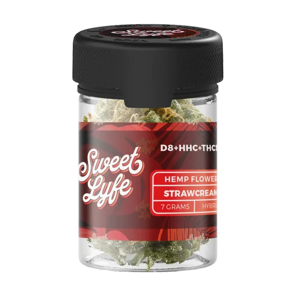 889f59ba-14ff-4c99-bacb-f02bd9705f9c Sweet Lyfe Hemp Flower D8+HHC+THCP - 7g - Strawcream - Hybrid