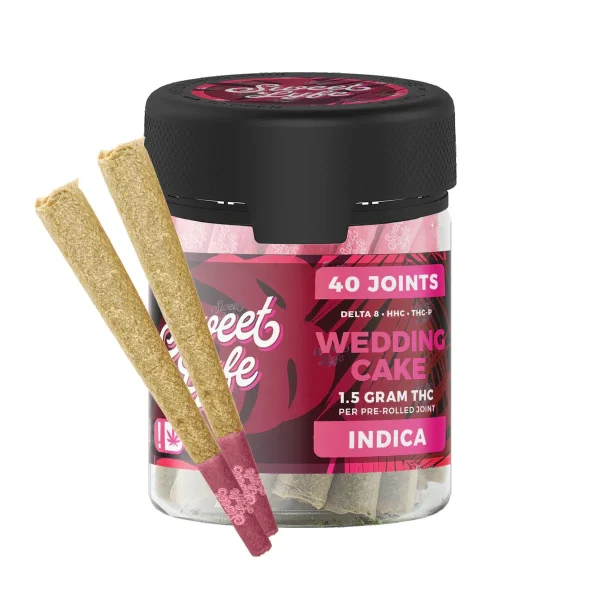 90663dd2-1ba9-44ba-b8ad-ba223ca0f295 Sweet Lyfe D8+HHC+THCP Joints 40 Pack - Wedding Cake - Indica