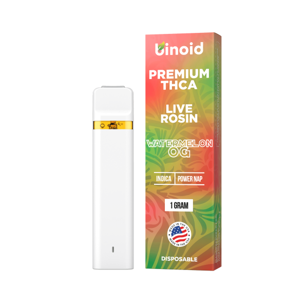 Binoid-1-Gram-THCA-Disposable-Vapes-–-Live-Rosin-Watermelon-OG Binoid 1 Gram THCA Disposable Vapes – Live Rosin