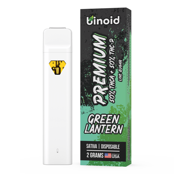 Binoid-Live-Sugar-THCA-THC-P-Disposable-Vape-–-Pure-5050-Green-Lantern Binoid Live Sugar THCA + THC-P Disposable Vape – Pure 50/50