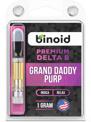 Binoid Delta 8 THC Vape Cartridge - Grand Daddy Purp