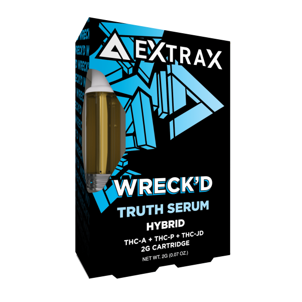 Extrax-Wreckd-Cart-TruthSerum-StrongestVape-THCAVAPE-2GVAPE-BINOID-WHERETOGET-HOWTOBUY-CHEAPEST-NEAR-ME-SMOKESHOP Delta Extrax THCA + THCP 2G Cartridge – Wreck’d