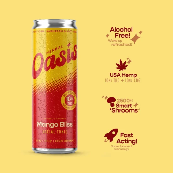 OAS-12OZ-10MG-MB-MC-2 cbdMD Herbal Oasis Social Tonic - Mango Bliss