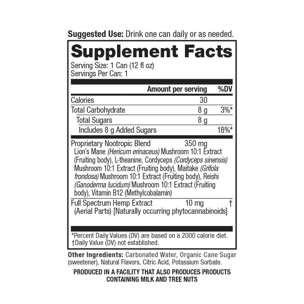 OAS-12OZ-5MG-LL-MC-8 cbdMd Herbal Oasis Social Tonic - Lemon Lift