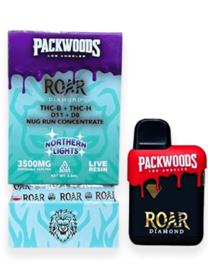 Roar x Packwoods Nug Run Concentrate 3500MG LIVE RESIN THC-B + THC-H, D11 + D8 - Northern Lights