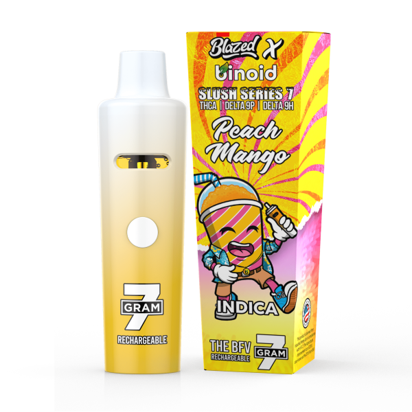 Slush-Series-Peach-Mango-7-Gram-Review-Take-Work-Online-Best-Brand-Price-Get-Near-Me-Lowest-Coupon-Discount-Store-Shop-Vapes-Carts-Online-Binoida6f4 (1) Blazed x Binoid 7 Gram THCA Disposable Vape – Slush Series