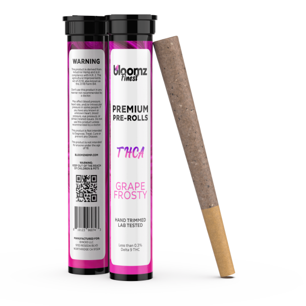 THCA-Pre-Rolls-Grape-Frosty-Hemp-Flower-Indica-Where-To-Get-Near-Me-Best-Place-Lowest-Price-Coupon-Discount Bloomz THCA Pre-Rolls – 3-Pack/6-Pack