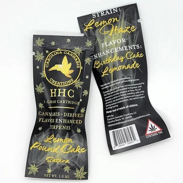 a29a78d9-a2d8-45cf-b21c-d8df6f2e45f0 Carolina Cannabis Creations HHC Vape Cartridge 1g - Lemon Pound Cake - Sativa