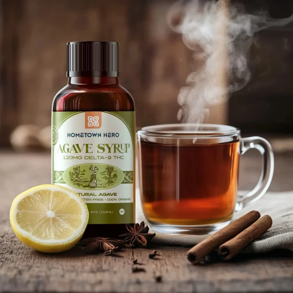 agave-syrup-thc-in-tea Hometown Hero Agave THC Syrup - Natural