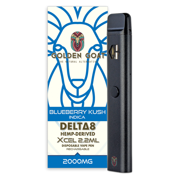 Golden Goat Delta-8 THC Vape Device 2000mg - Blueberry Kush