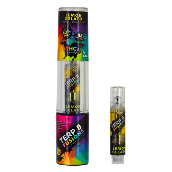 d694676f-057d-4f71-a5a9-23417a7065d1 Terp 8 THCA + D8 Live Resin Cartridge - Lemon Gelato - 1g
