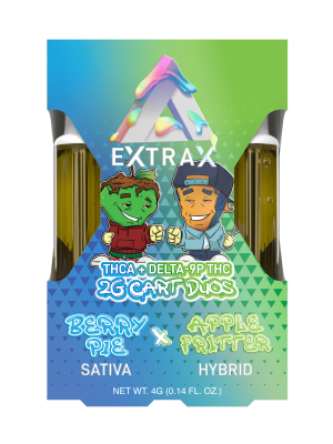 32% OFF! Delta Extrax THCA + D9P 2G Cartridge Duo | Adios Blend
