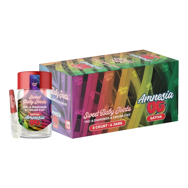 f73d378e-8636-4e89-a263-4d60c1c8be3b Sweet Lyfe Sweet Baby Joints THC-A Diamonds & Caviar Kief - Amnesia OG - Sativa
