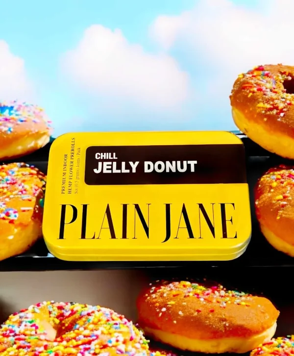 indoor_tin_jelly_doughnut__16664.1736038497 Plain Jane Indoor Pre-rolled Joint Pack (Six)