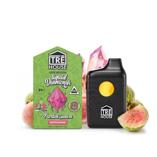 live-resin-Grosted-Guava-TreHouse-BestBrand-GoodPrice-GetNearMe-LowestCoupon-DiscountStore-Shoponline-Where-to-Buy-2Grams-Strongest-Smoke-ShopBinoid-6 (1) TRĒ House Live Rosin Liquid Diamonds Vape Pen - 3.5G