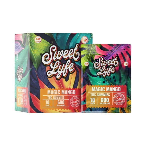 Sweet Lyfe Vegan Gummies 600MG THC Blend - Magic Mango