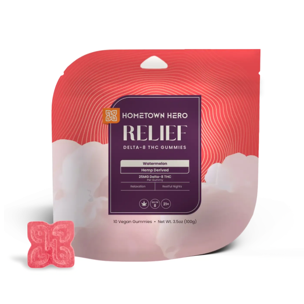 Hometown Hero Relief Delta-8 Gummies - Watermelon