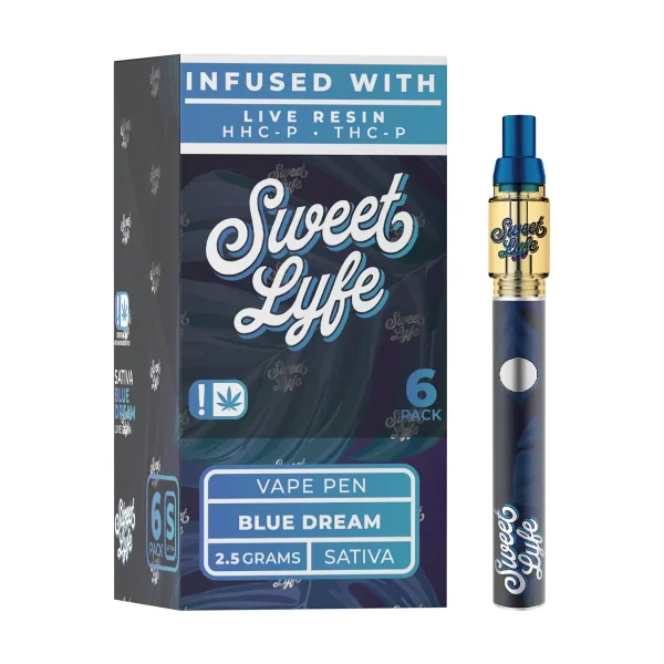 Sweet Lyfe 2.5ml Disposable Vape Pen Infused with Live Resin HHC-P + THC-P - Blue Dream - Sativa