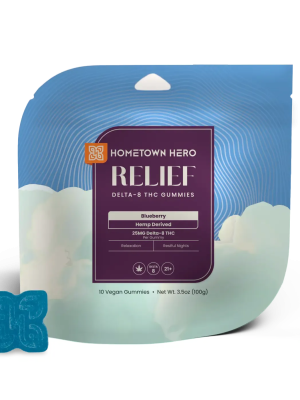 Hometown Hero Relief Delta-8 Gummies - Blueberry