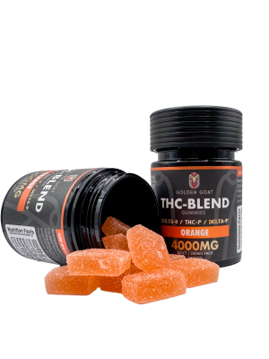 Golden Goat THC-Blend Gummies Delta 8 / THC-P / Delta 9 - Orange - 4000MG