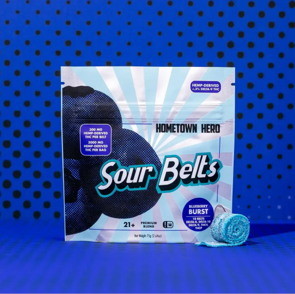 Hometown Hero Sour Belts - Blueberry Burst