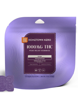 Hometown Hero Peak Delta-8 Gummies - Grape