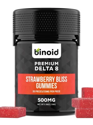 Binoid Delta 8 THC Gummies - Strawberry Bliss