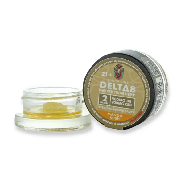 Golden Goat Delta 8 Diamond Sauce 1800mg - Mango Kush - 2g