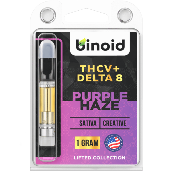 55% OFF! Binoid THCV + Delta 8 THC Vape Cartridge Purple Haze