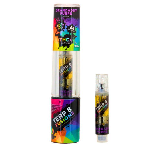 Terp 8 THCA + D8 Live Resin Cartridge - Grandaddy Purps - 1g