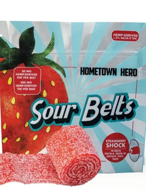 Hometown Hero Sour Belts - Strawberry Shock
