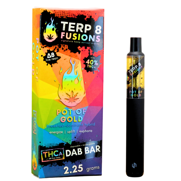 Terp 8 THCA + D8 Live Resin Disposable Dab Bar - Pot of Gold - 2.25g