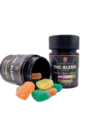 Golden Goat THC-Blend Gummies Delta 8 / THC-P / Delta 9 - Mix Flavors - 4000MG
